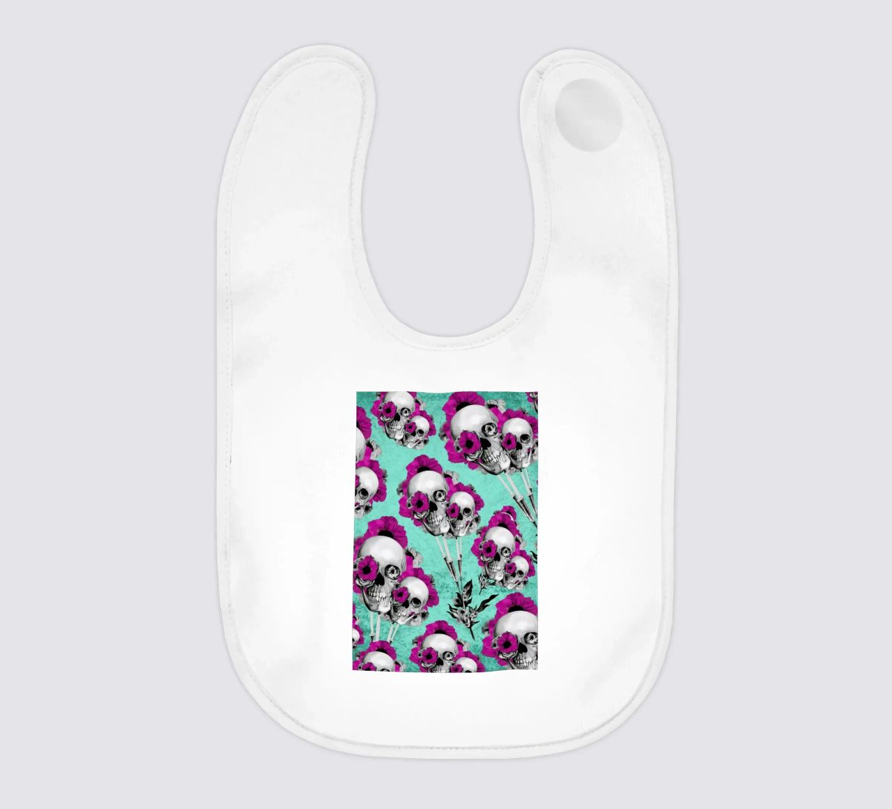 Skulls and Poppies Pattern bavaglino da Kristy Patterson