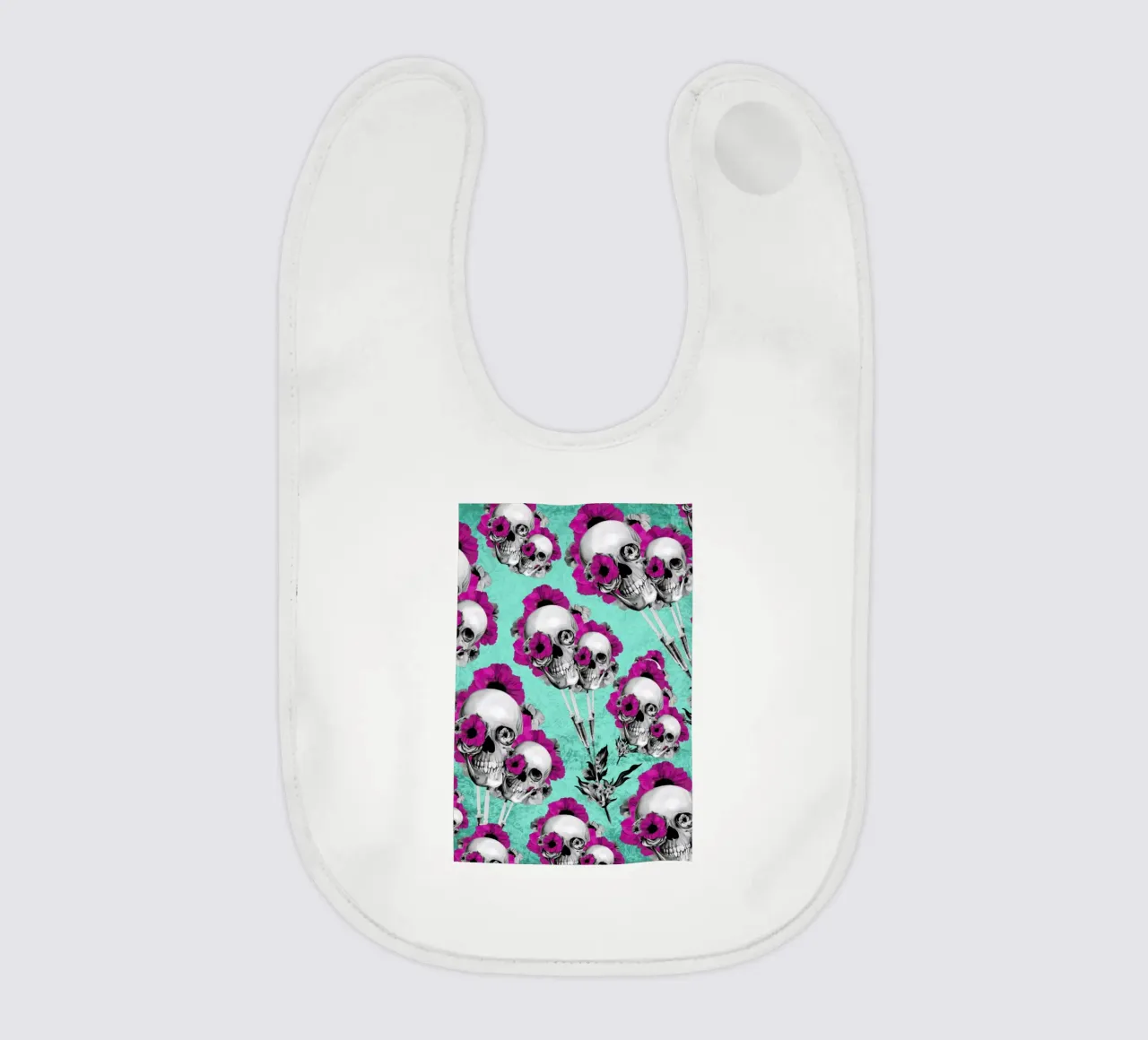 Skulls and Poppies Pattern bavaglino da Kristy Patterson