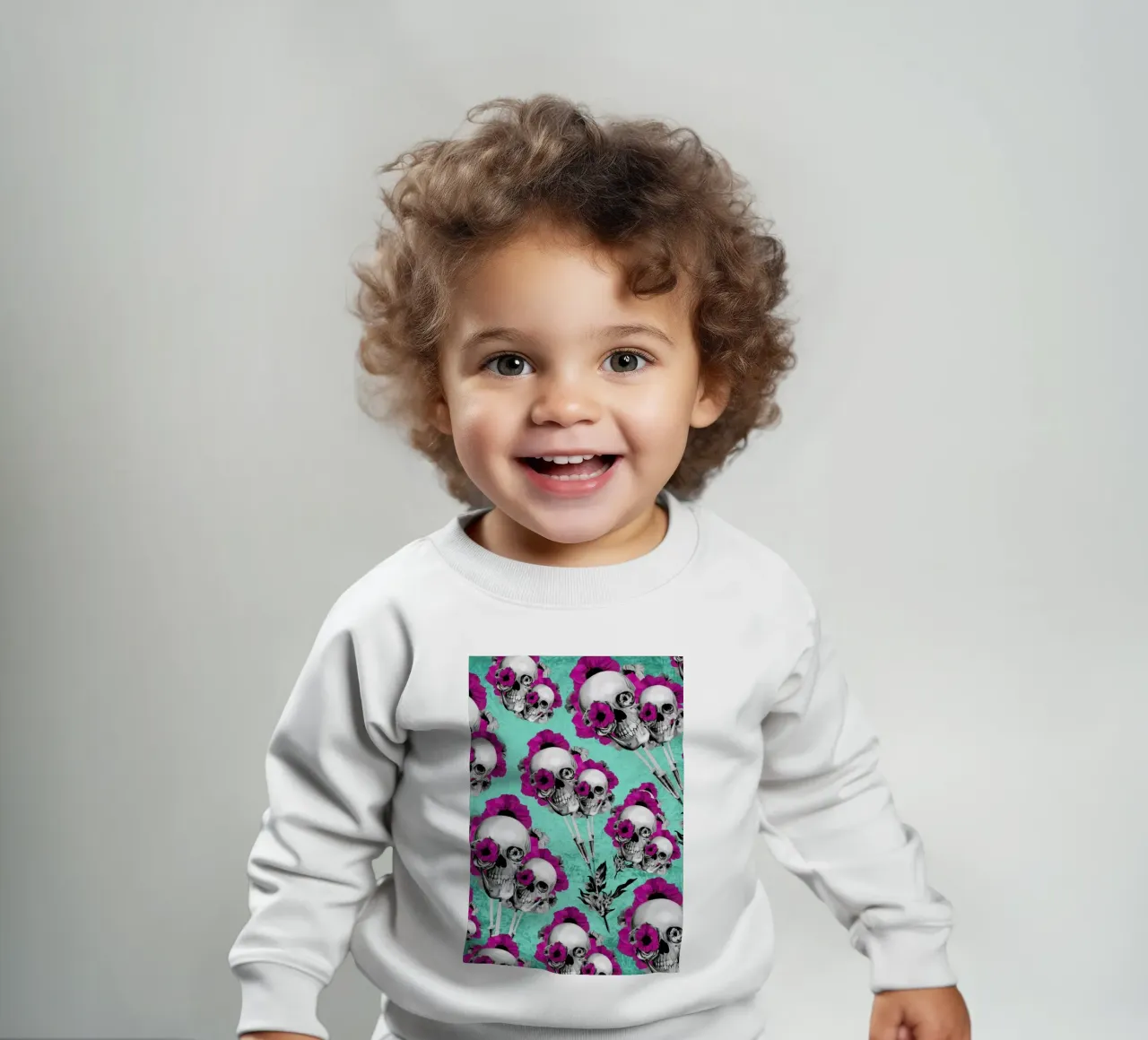 Skulls and Poppies Pattern Baby Sweatshirt von Kristy Patterson