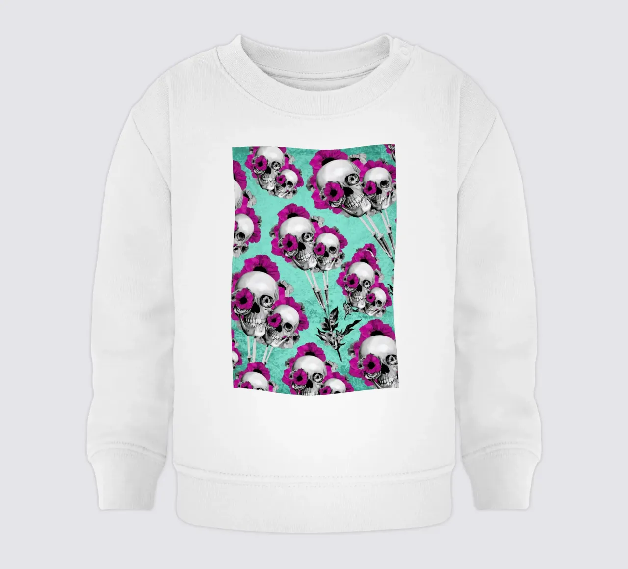 Skulls and Poppies Pattern felpa neonato da Kristy Patterson