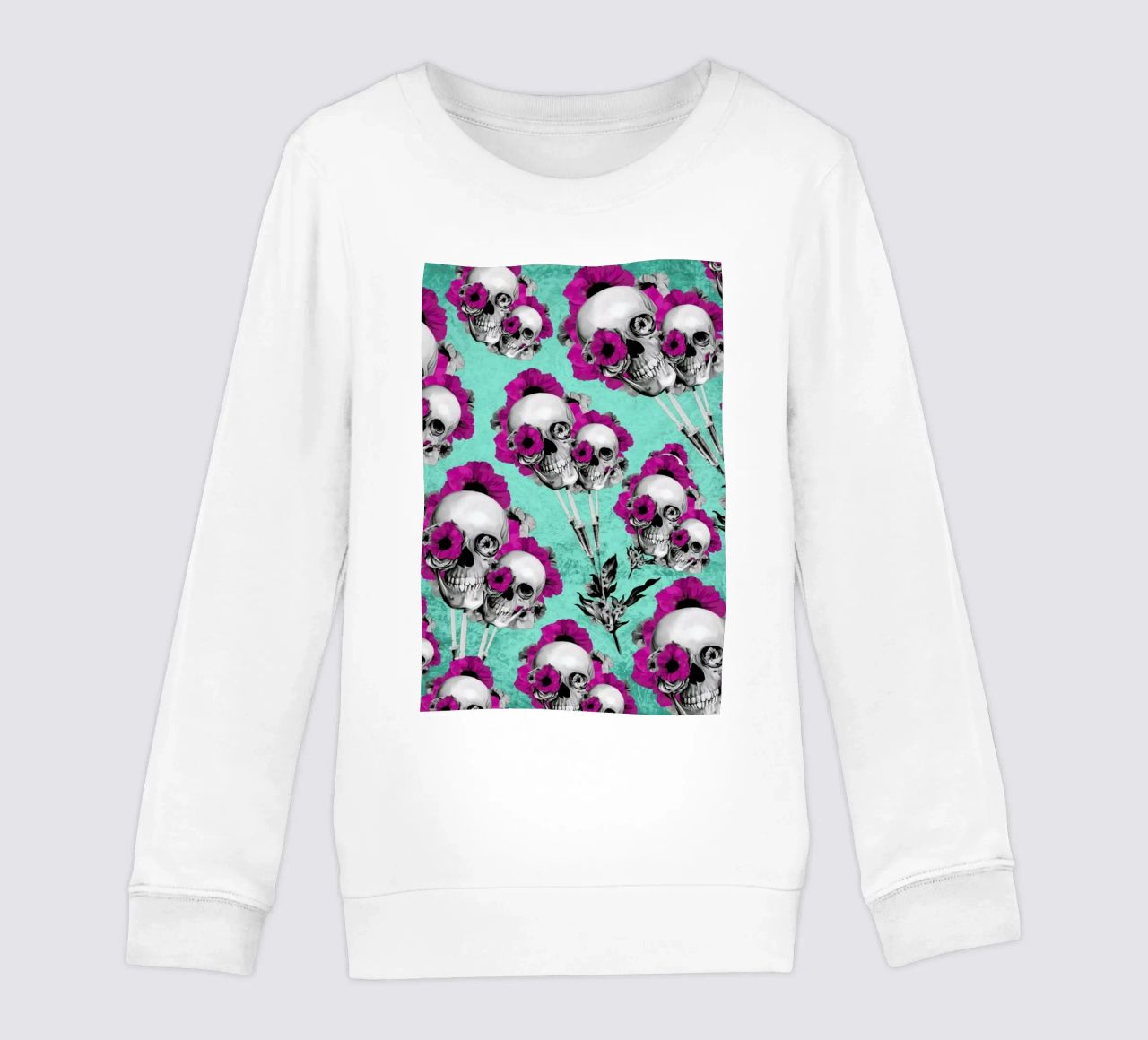 Skulls and Poppies Pattern felpa bambino da Kristy Patterson