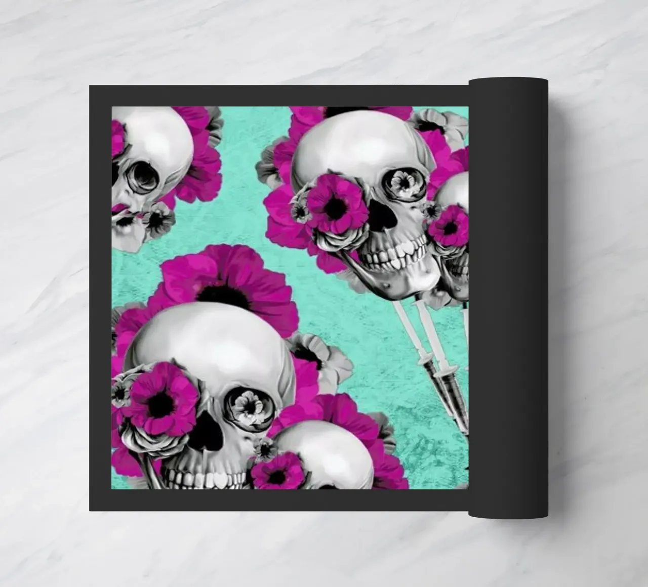 Skulls and Poppies Pattern deurmat van Kristy Patterson