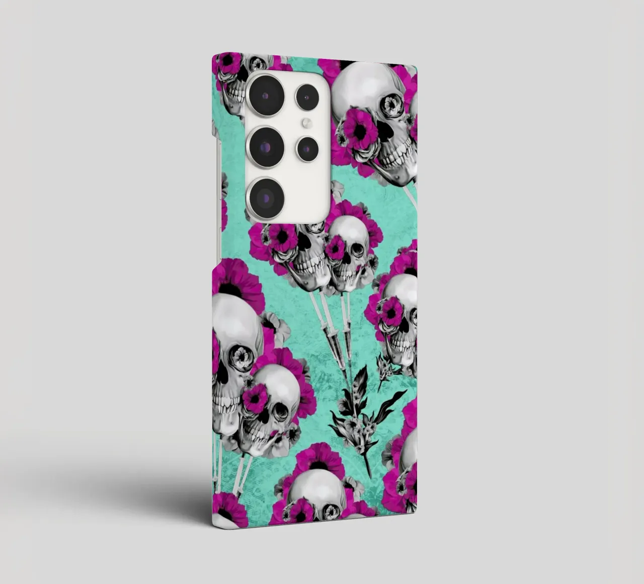 Skulls and Poppies Pattern cover samsung da Kristy Patterson