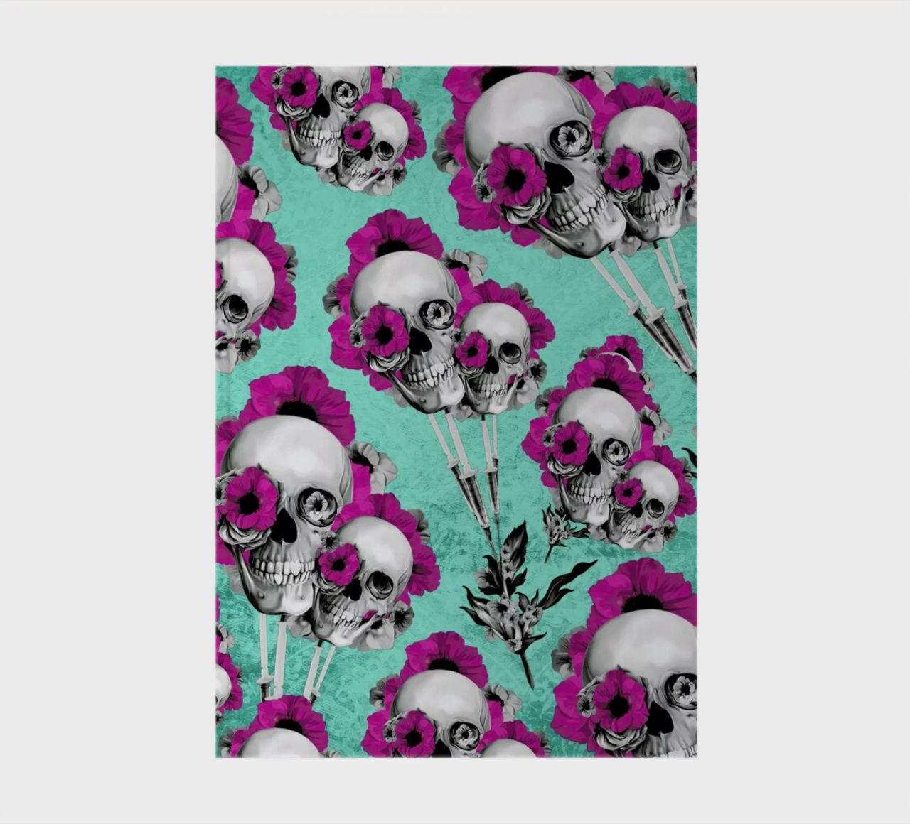 Skulls and Poppies Pattern notebook by Kristy Patterson