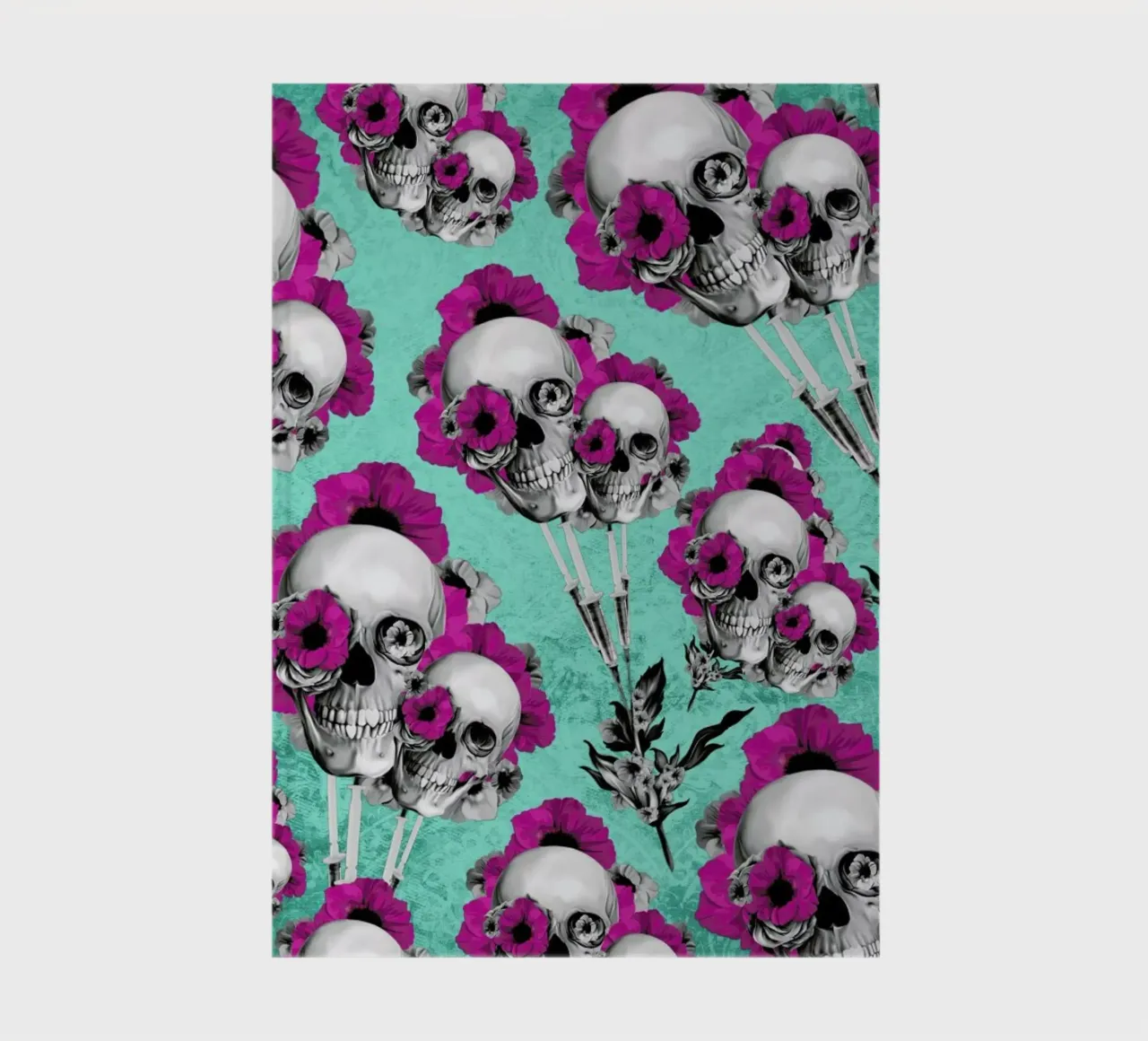 Skulls and Poppies Pattern notitieboek van Kristy Patterson