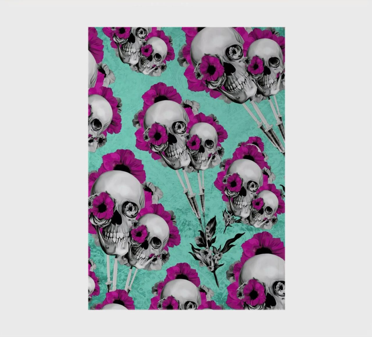 Skulls and Poppies Pattern notebook by Kristy Patterson
