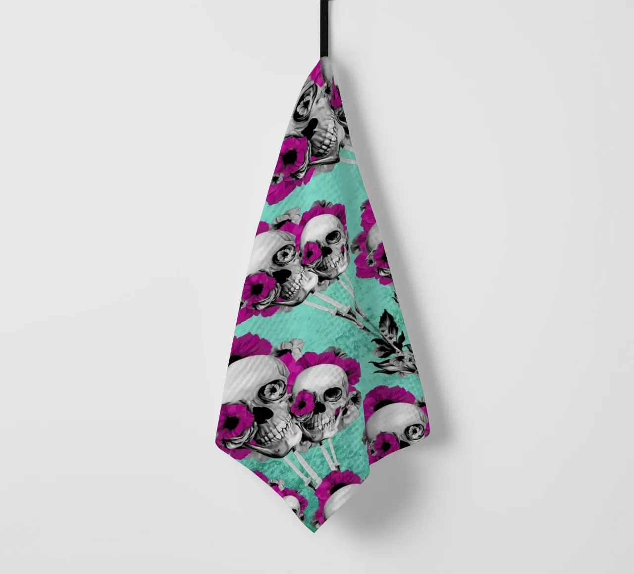 Skulls and Poppies Pattern canovaccio da cucina da Kristy Patterson