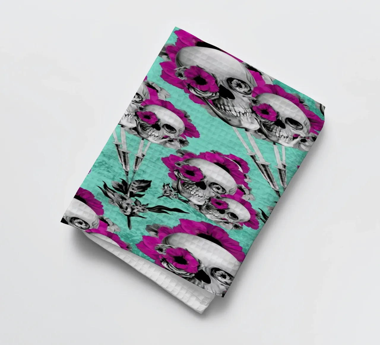 Skulls and Poppies Pattern canovaccio da cucina da Kristy Patterson
