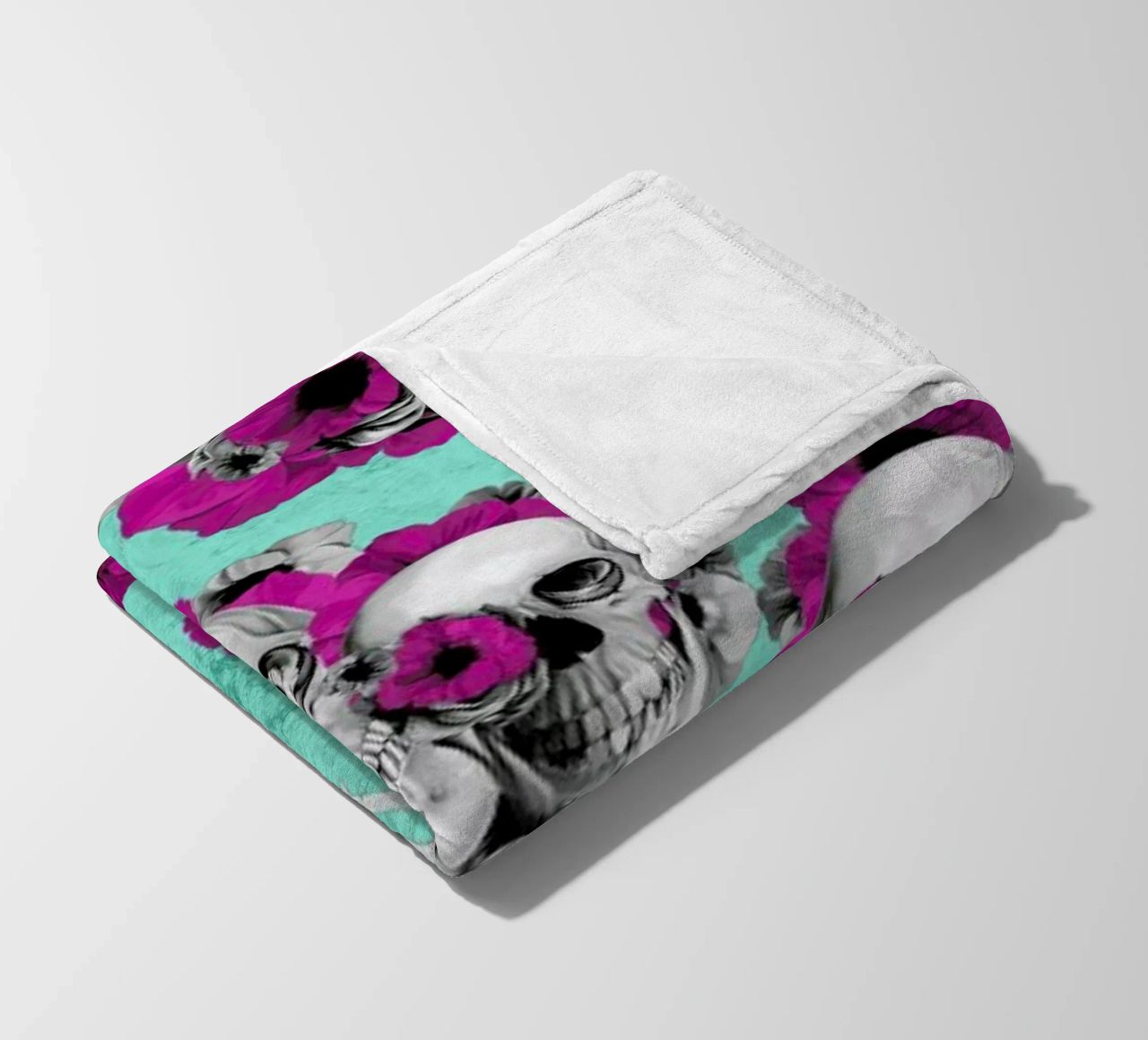 Skulls and Poppies Pattern coperta in pile da Kristy Patterson