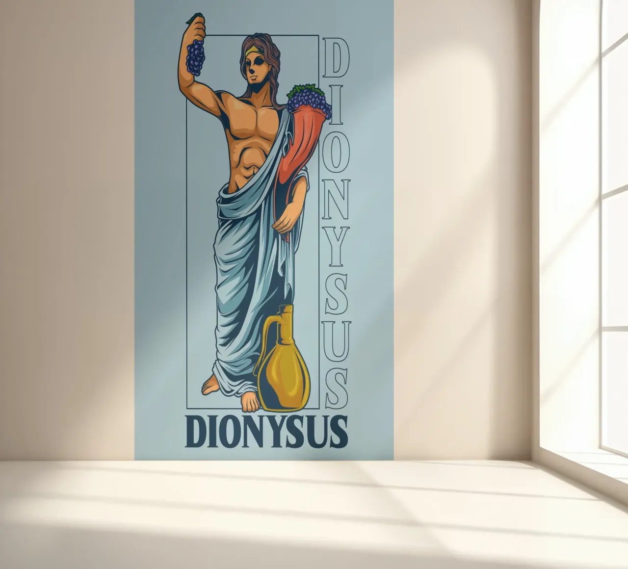 DIONYSUS with wine and cornucopia photo wallpaper by pixelbull - medieval art and more