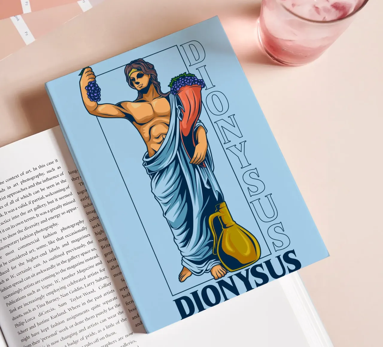 DIONYSUS avec vin et corne d'abondance carnet de notes de pixelbull - medieval art and more