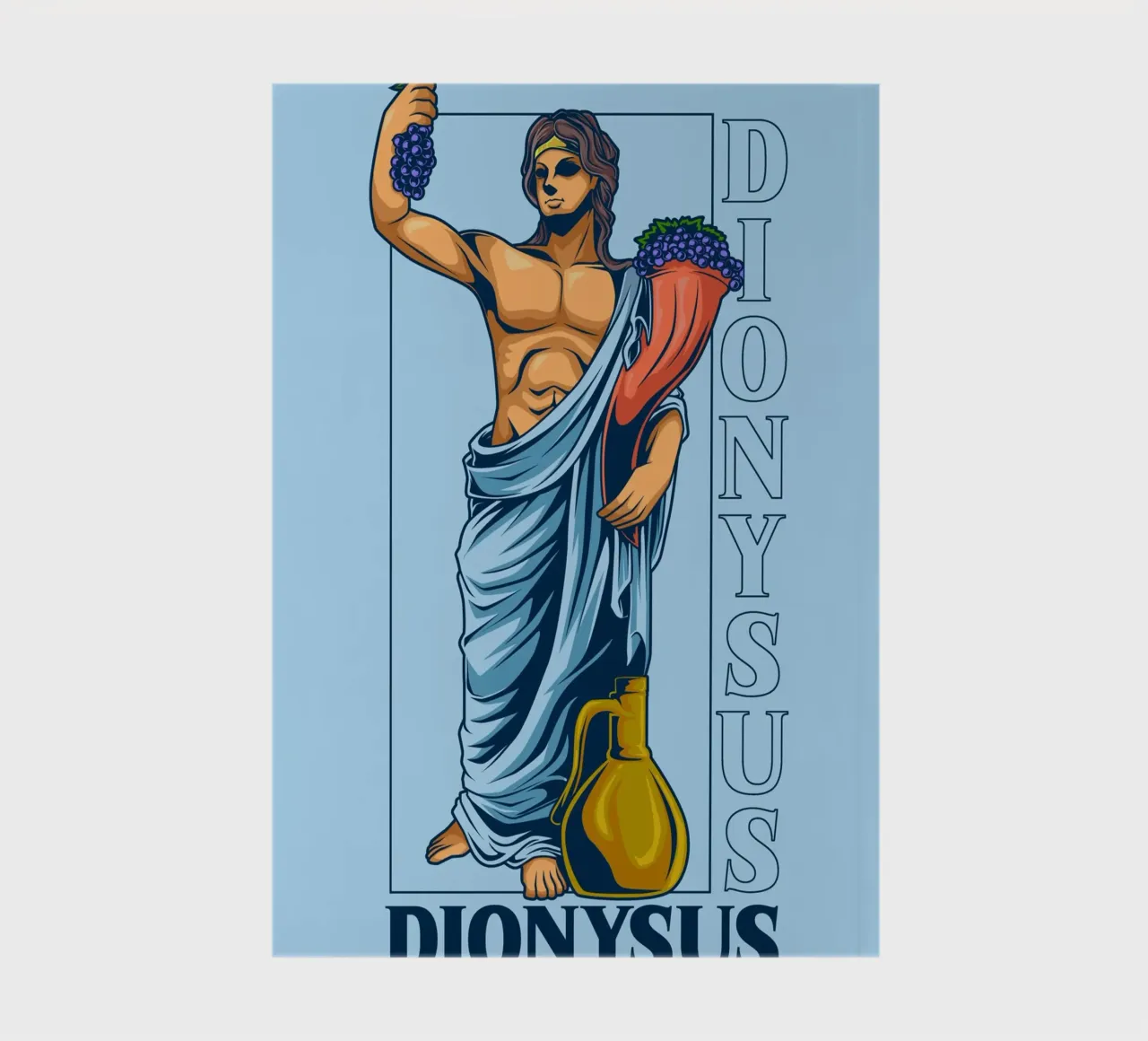 DIONYSUS avec vin et corne d'abondance carnet de notes de pixelbull - medieval art and more