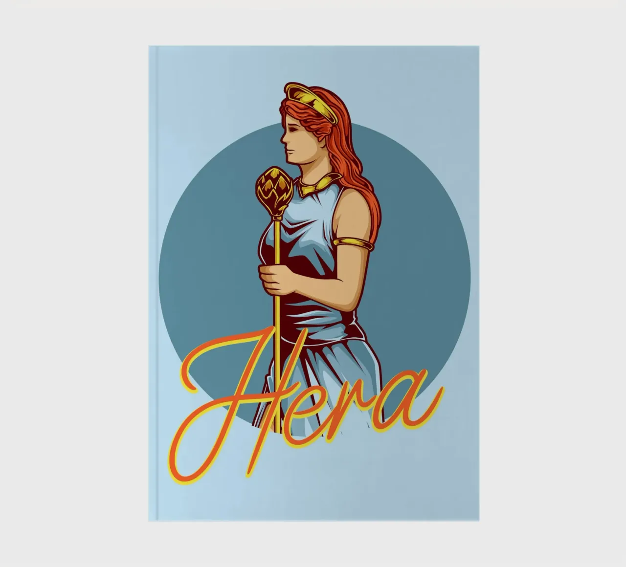 HERA with a royal sceptre notebook by pixelbull - medieval art and more