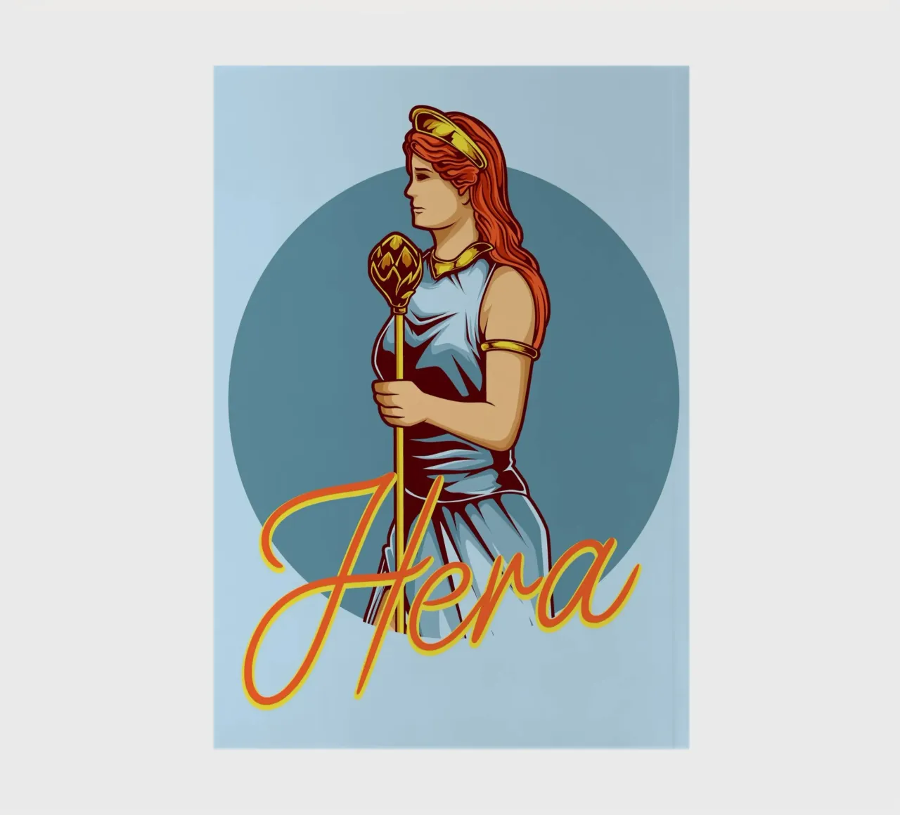 HERA with a royal sceptre notebook by pixelbull - medieval art and more