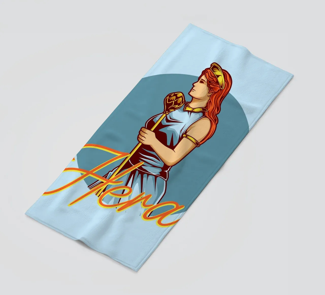 HERA con scettro reale telo mare da pixelbull - medieval art and more