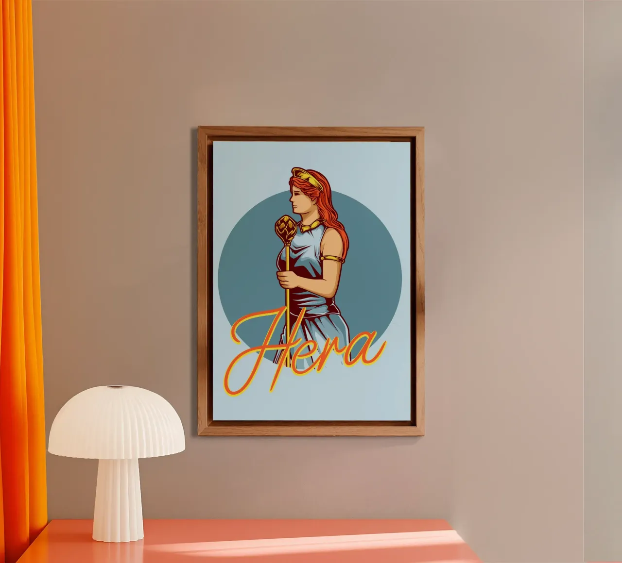 HERA con scettro reale alluminio dibond da pixelbull - medieval art and more