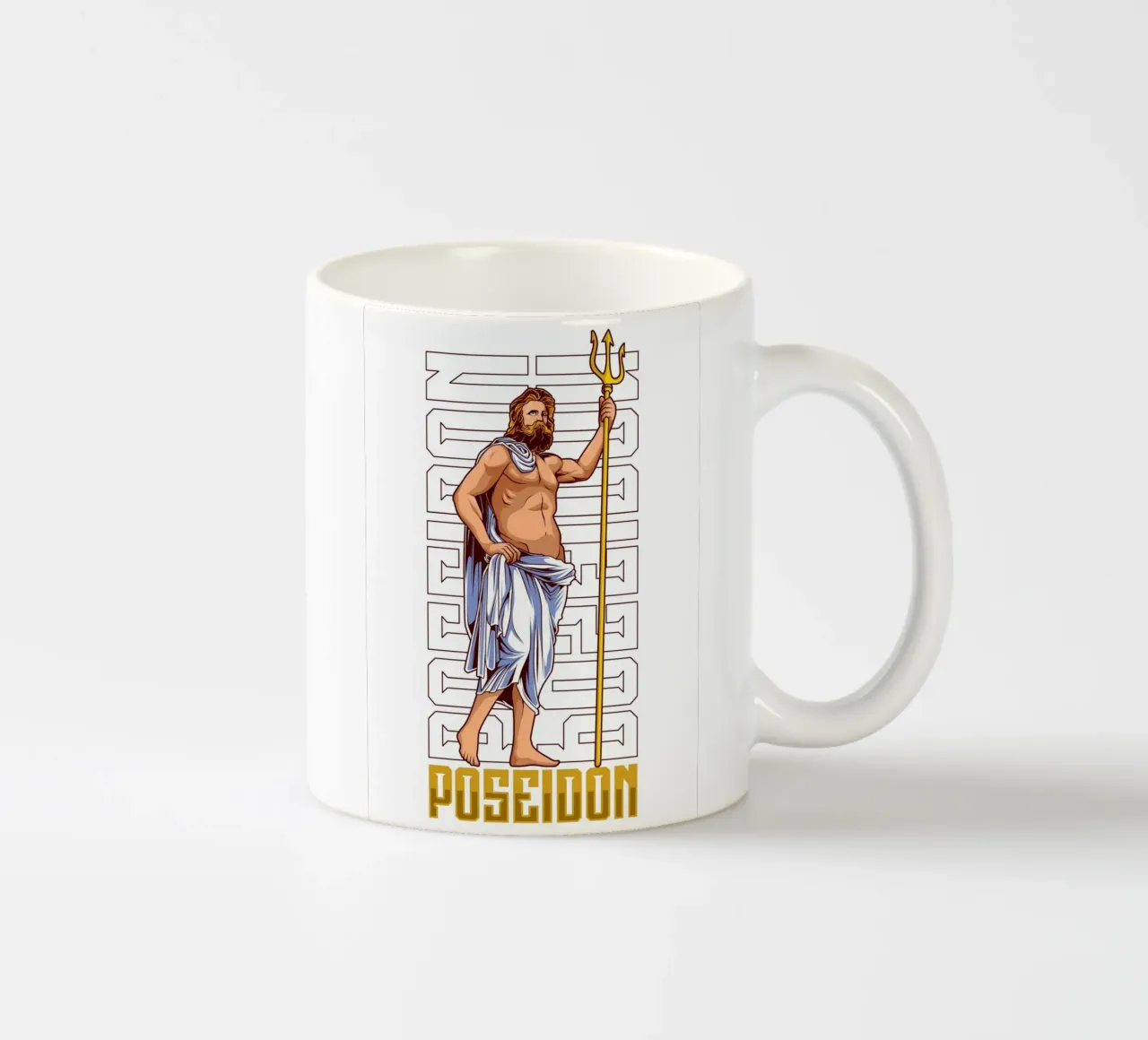 POSEIDON con tridente tazza in ceramica da pixelbull - medieval art and more