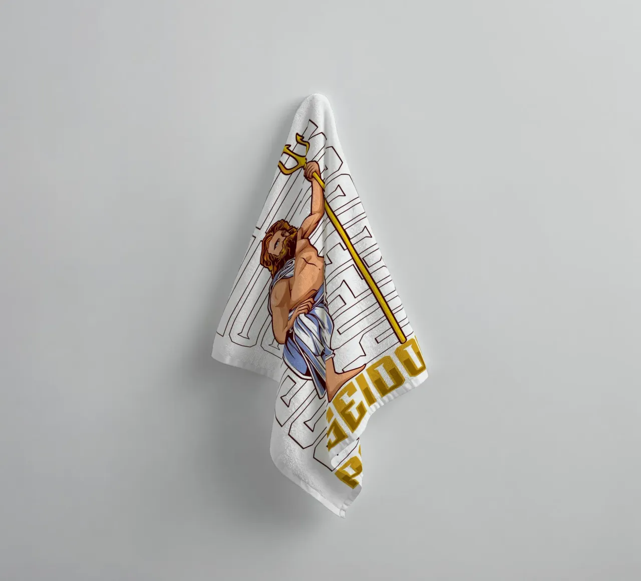 POSEIDON con tridente asciugamano da bagno da pixelbull - medieval art and more
