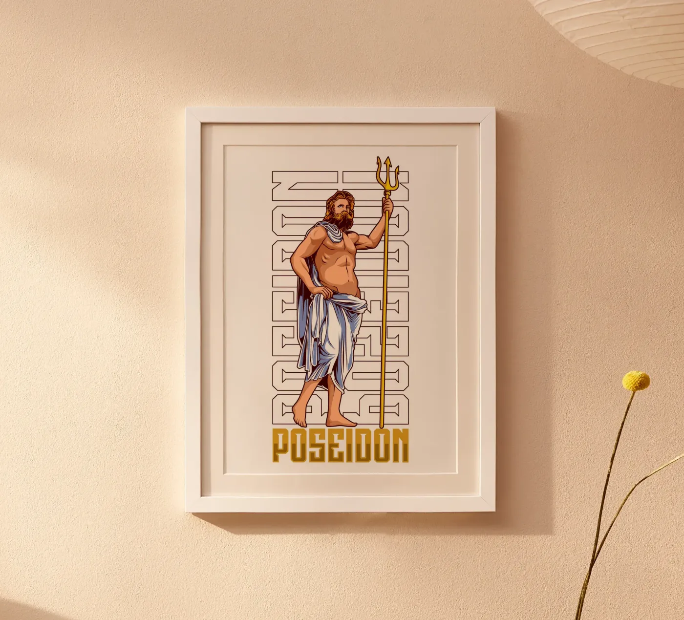 POSEIDON with trident poster van pixelbull - medieval art and more