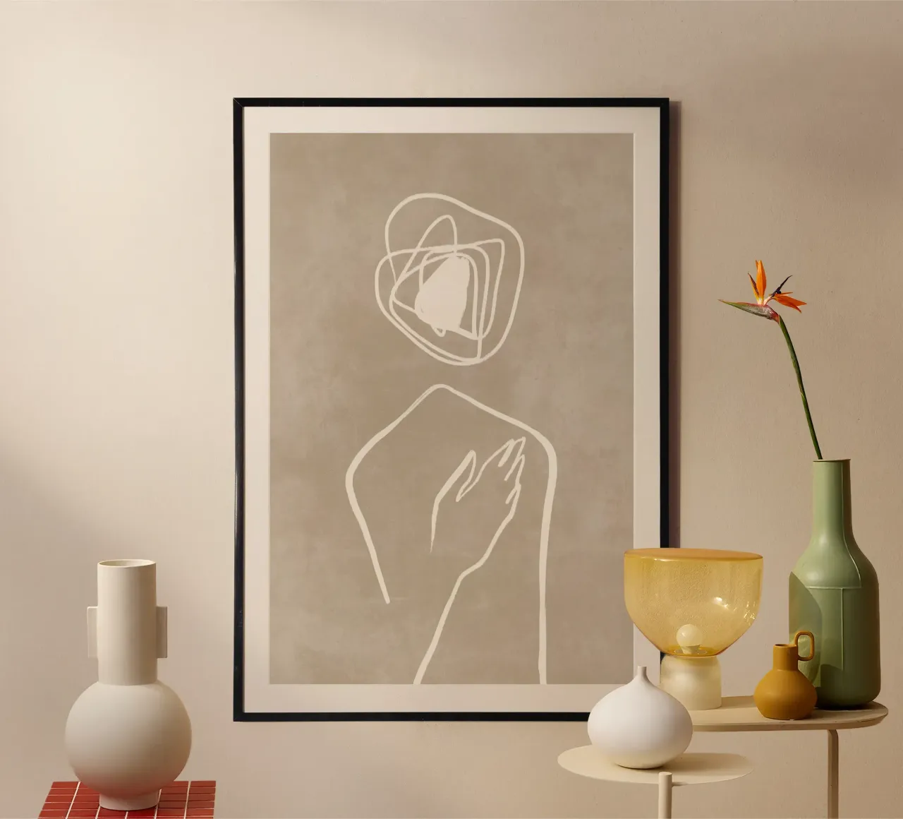 Minimal Matter Series No 01 poster avec cadre en aluminium de treechild