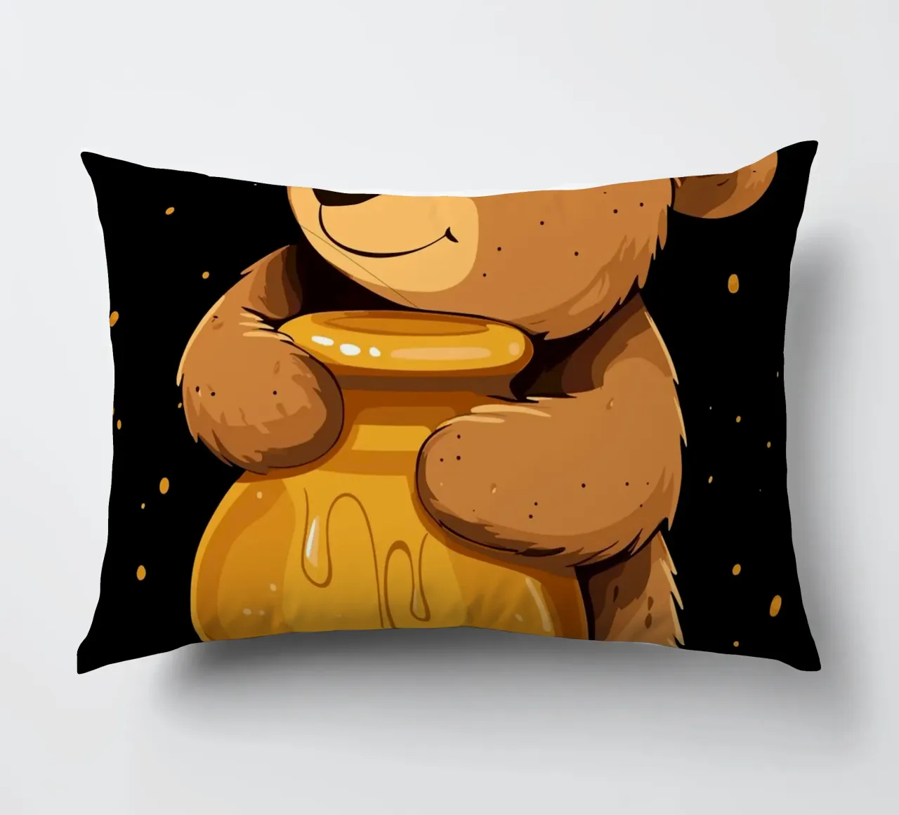 Orso con vaso di miele cuscino da pixelbull - medieval art and more