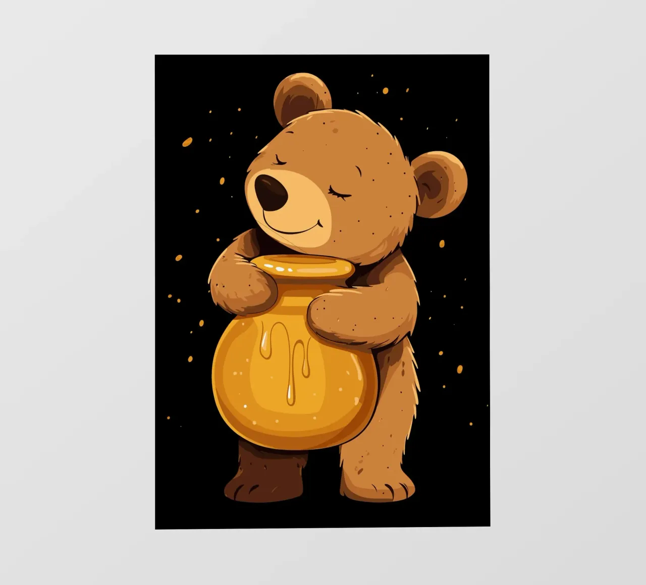 Orso con vaso di miele pellicola backlit da pixelbull - medieval art and more