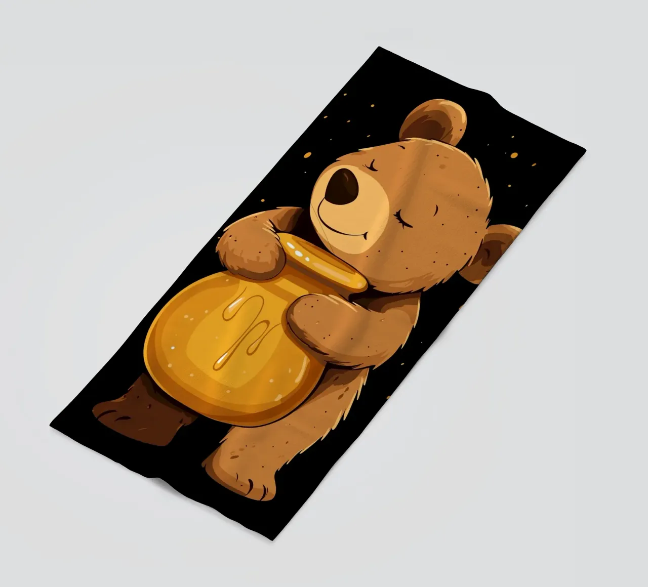 Orso con vaso di miele telo mare da pixelbull - medieval art and more