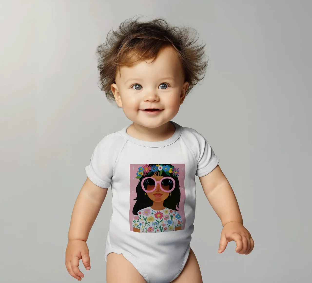 Corona floreale body neonato maniche corte da Twilight Muse