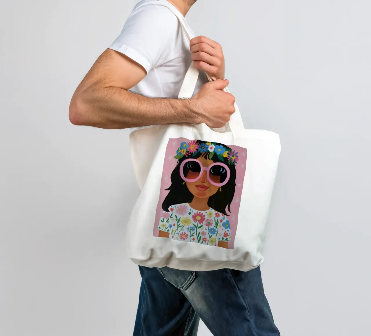 Floral Crown tote bag by Twilight Muse