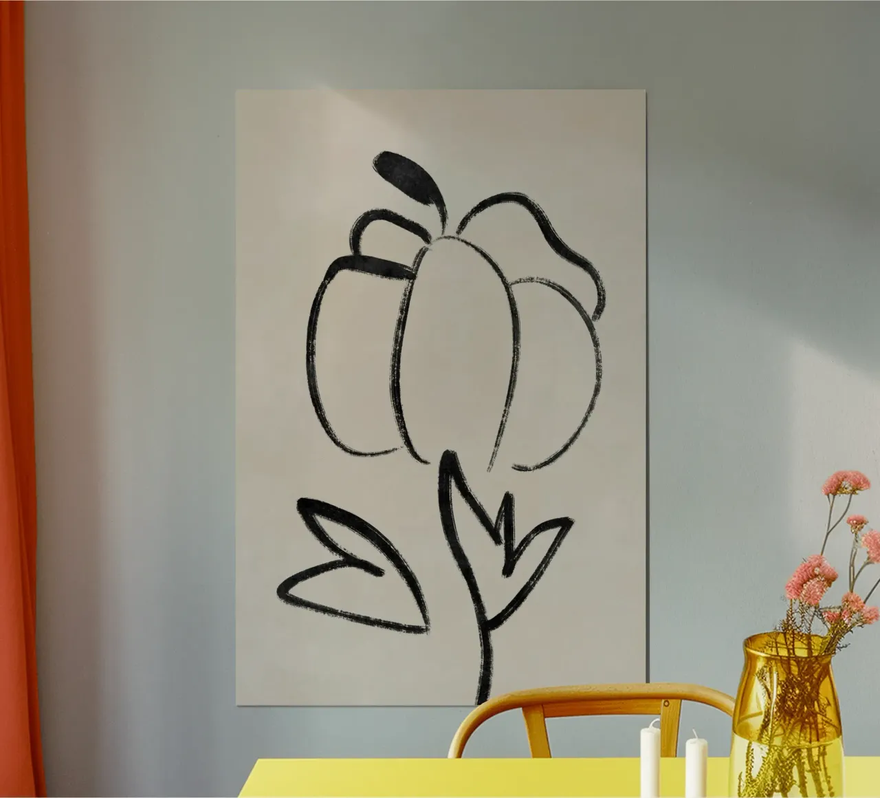 Minimal Matters No 03 poster con telaio in legno da treechild