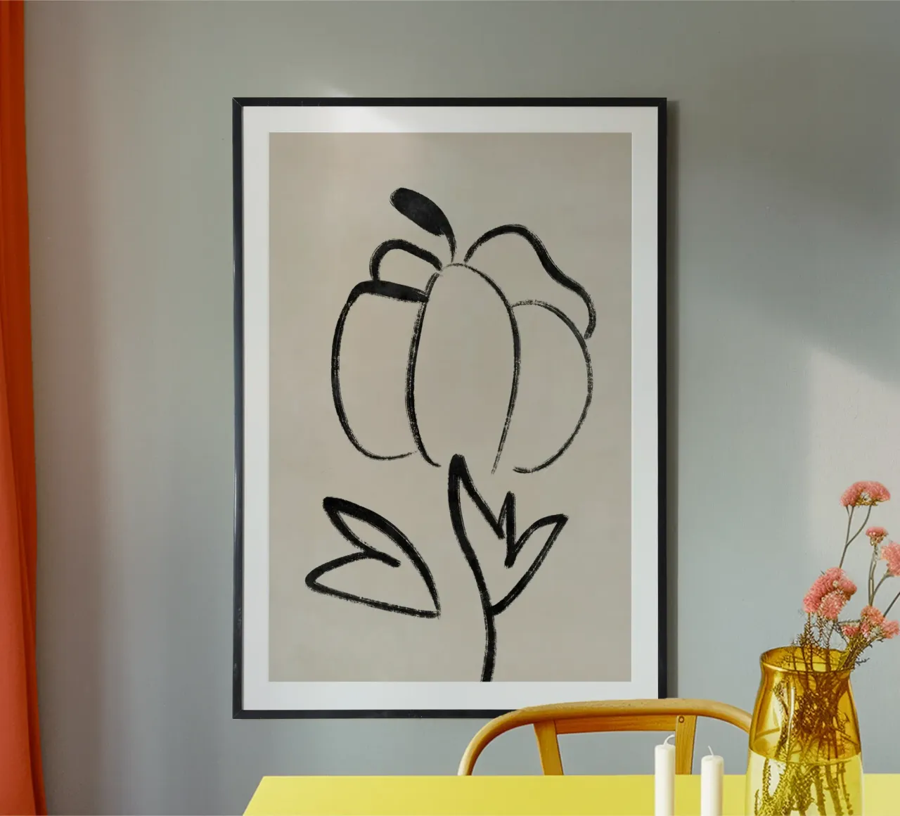 Minimal Matters No 03 poster con telaio in legno da treechild