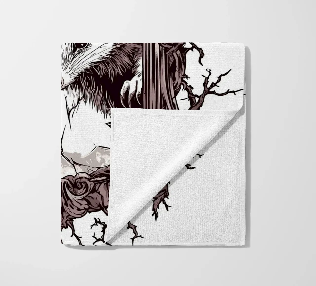 Un opossum sfonda la cornice dello specchio telo mare da pixelbull - medieval art and more