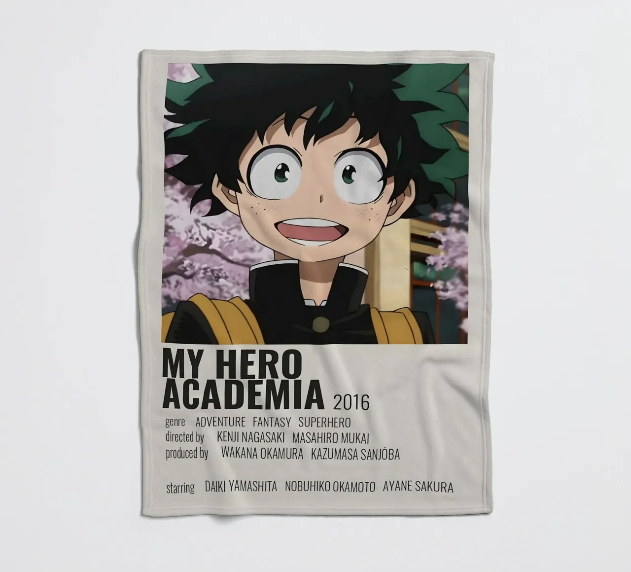 MY HERO ACADEMIA  2016 coperta in pile da Totoya