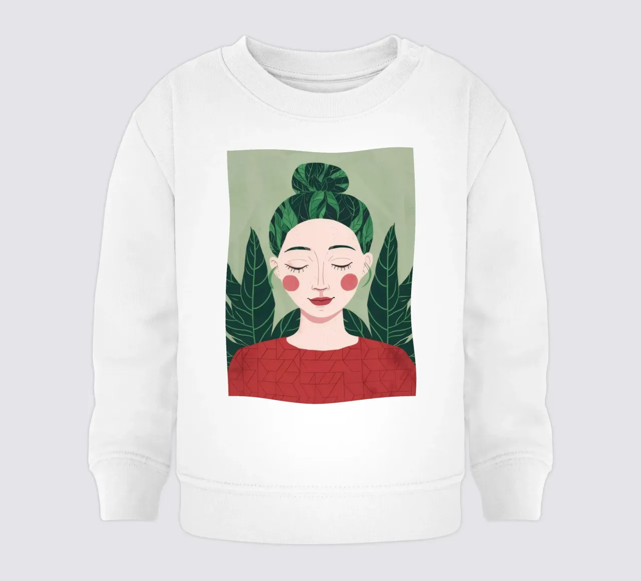 Green Serenity baby sweatshirt by Twilight Muse