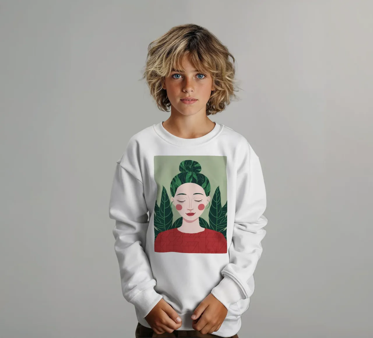 Green Serenity kids sweatshirt by Twilight Muse