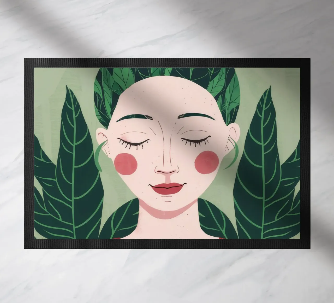 Groene rust deurmat van Twilight Muse