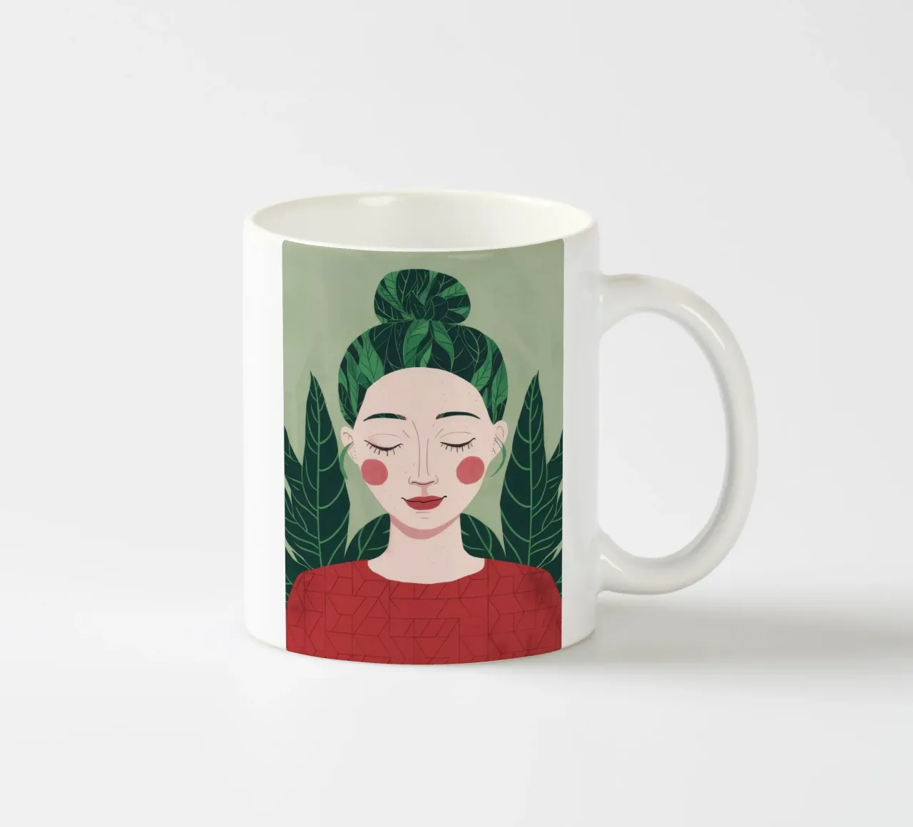 Groene rust keramische mok van Twilight Muse