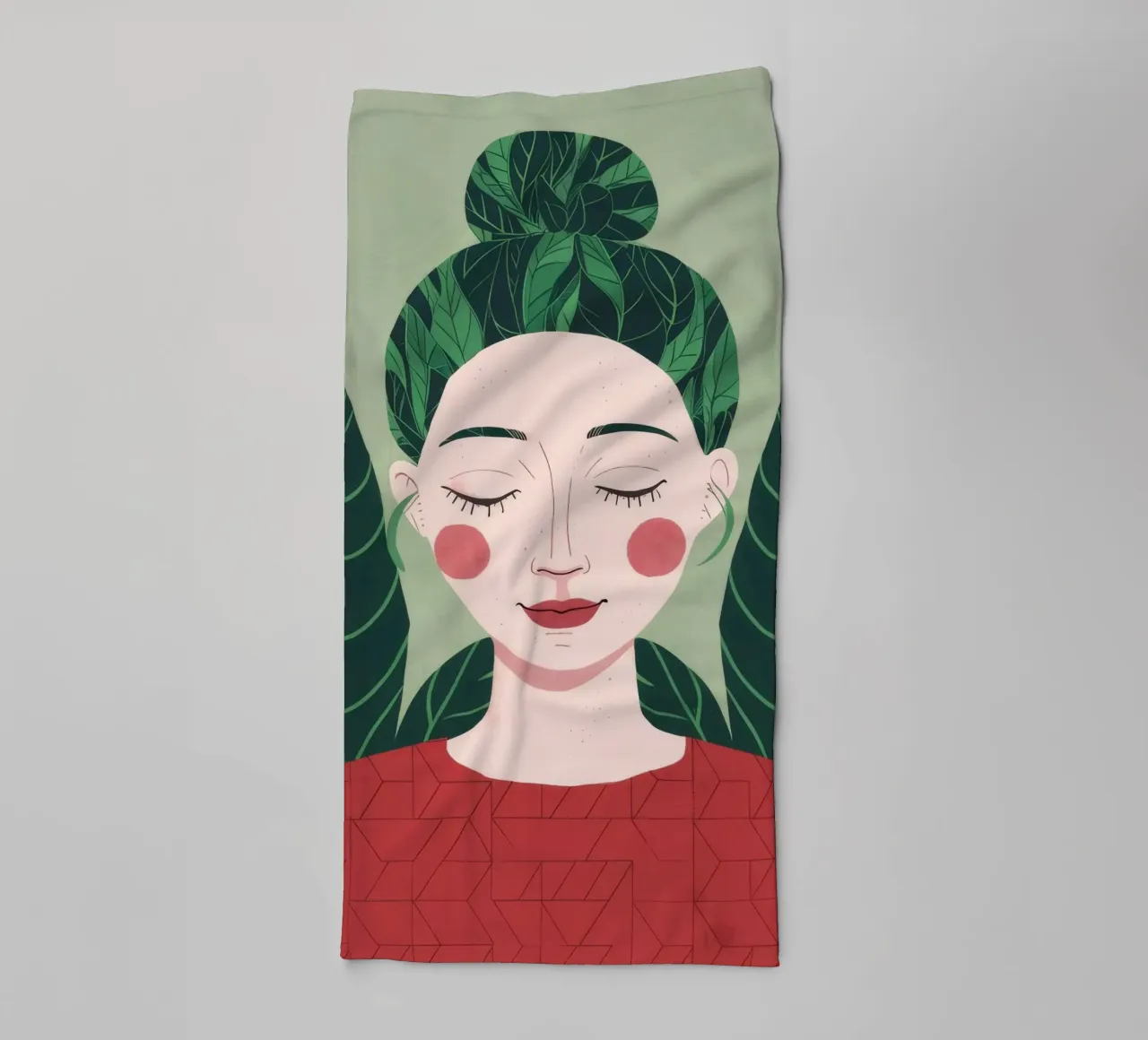 Groene rust badhanddoek van Twilight Muse