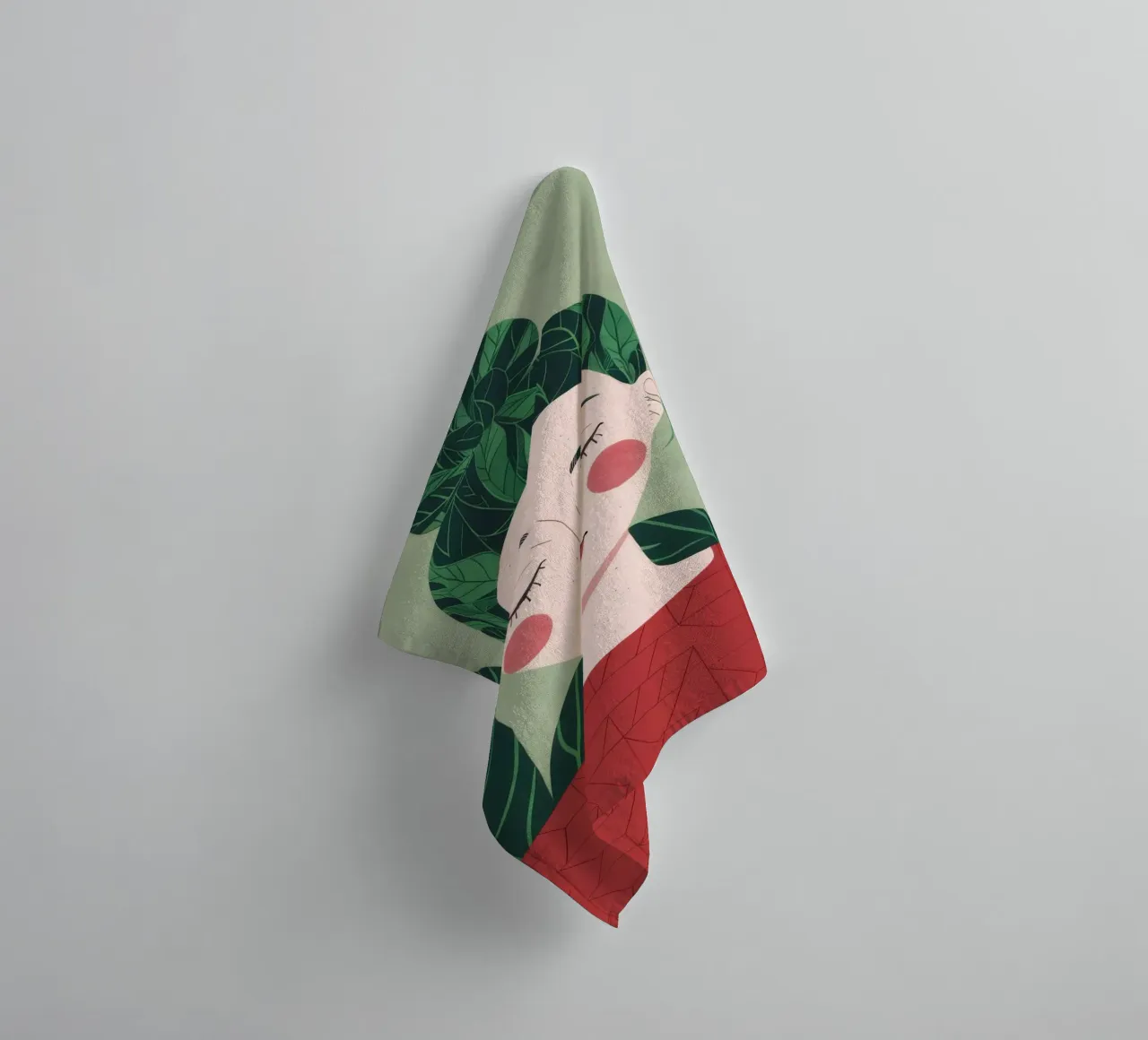 Groene rust badhanddoek van Twilight Muse
