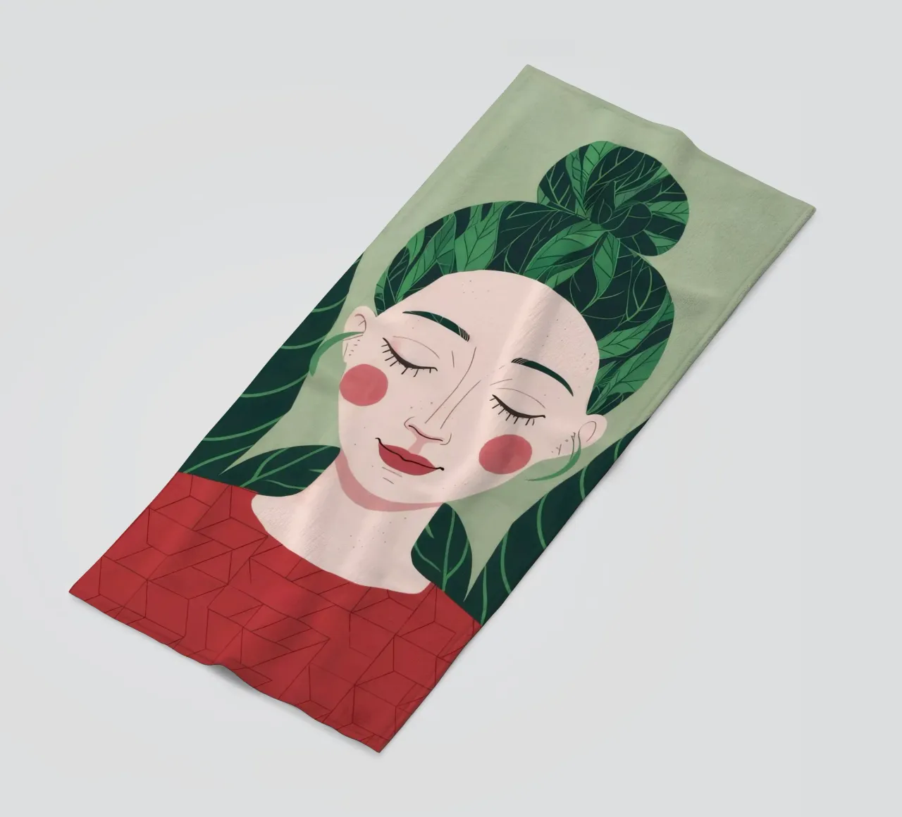Groene rust strandhanddoek van Twilight Muse