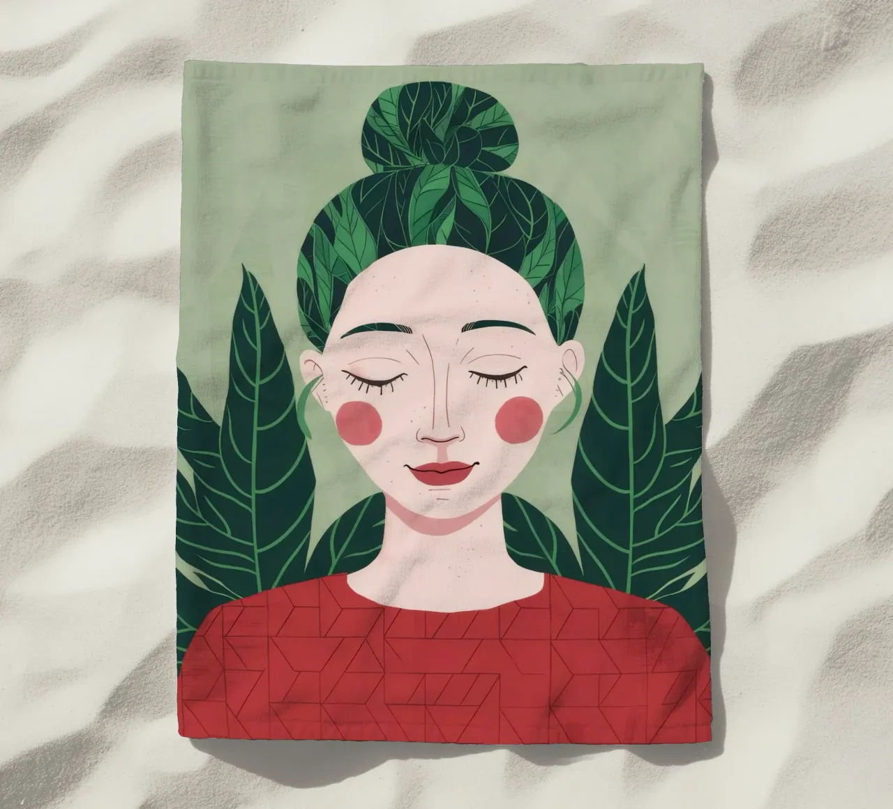 Groene rust strandhanddoek van Twilight Muse