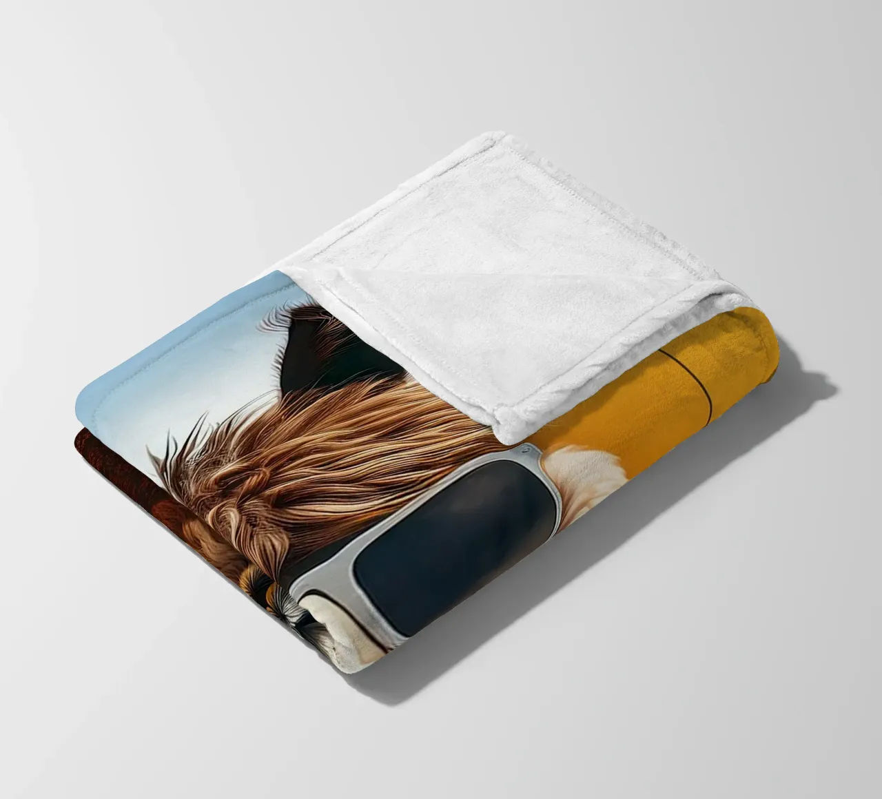 Cool Alpaca Surfer - Arte murale retro Beach Vibes coperta in pile da FlexiDesignsByK