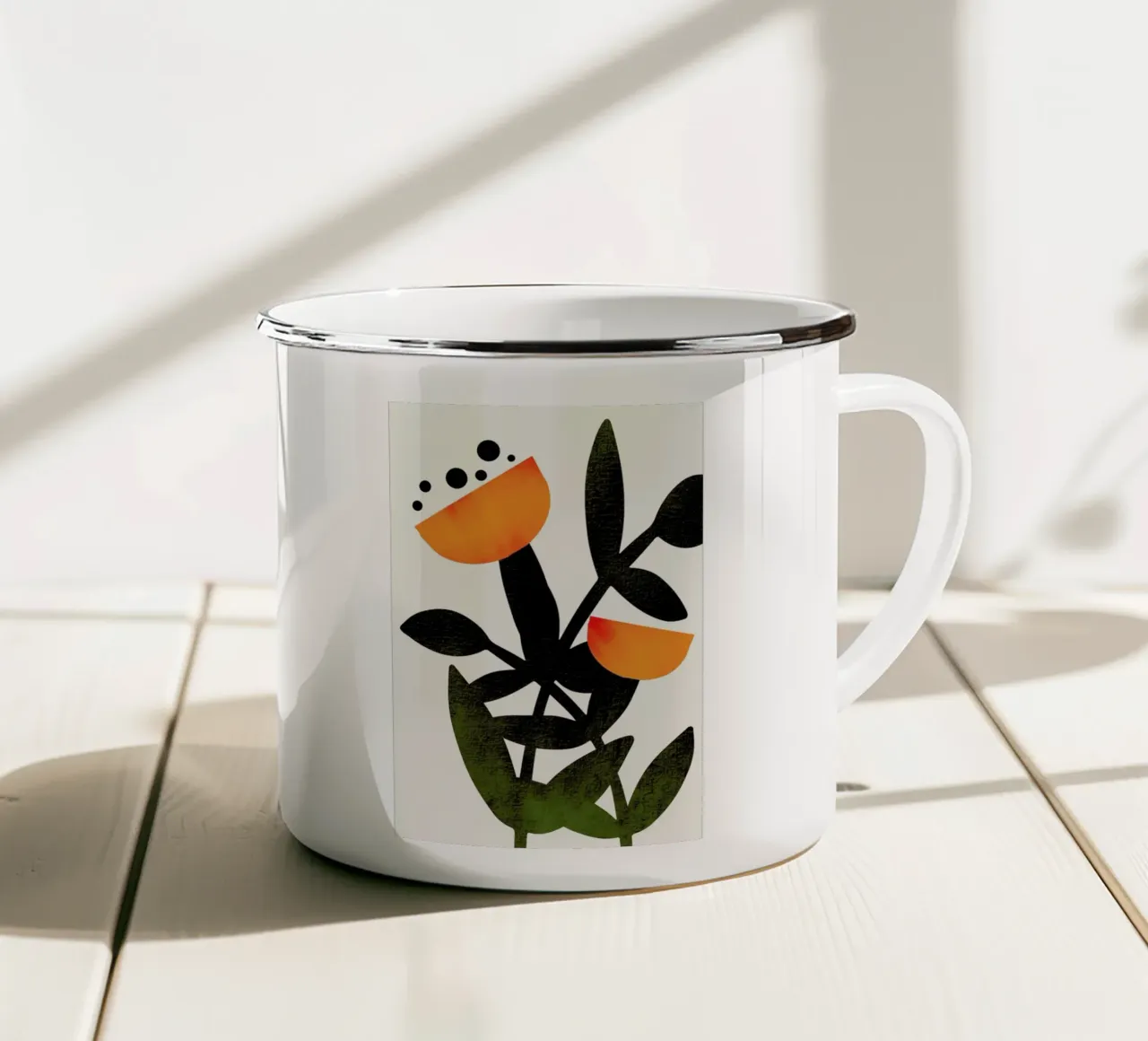 A Flower Called Polly tazza in smalto da Kubistika