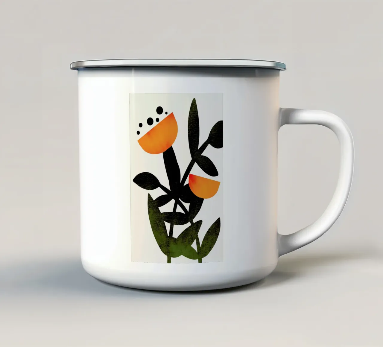 A Flower Called Polly tazza in smalto da Kubistika