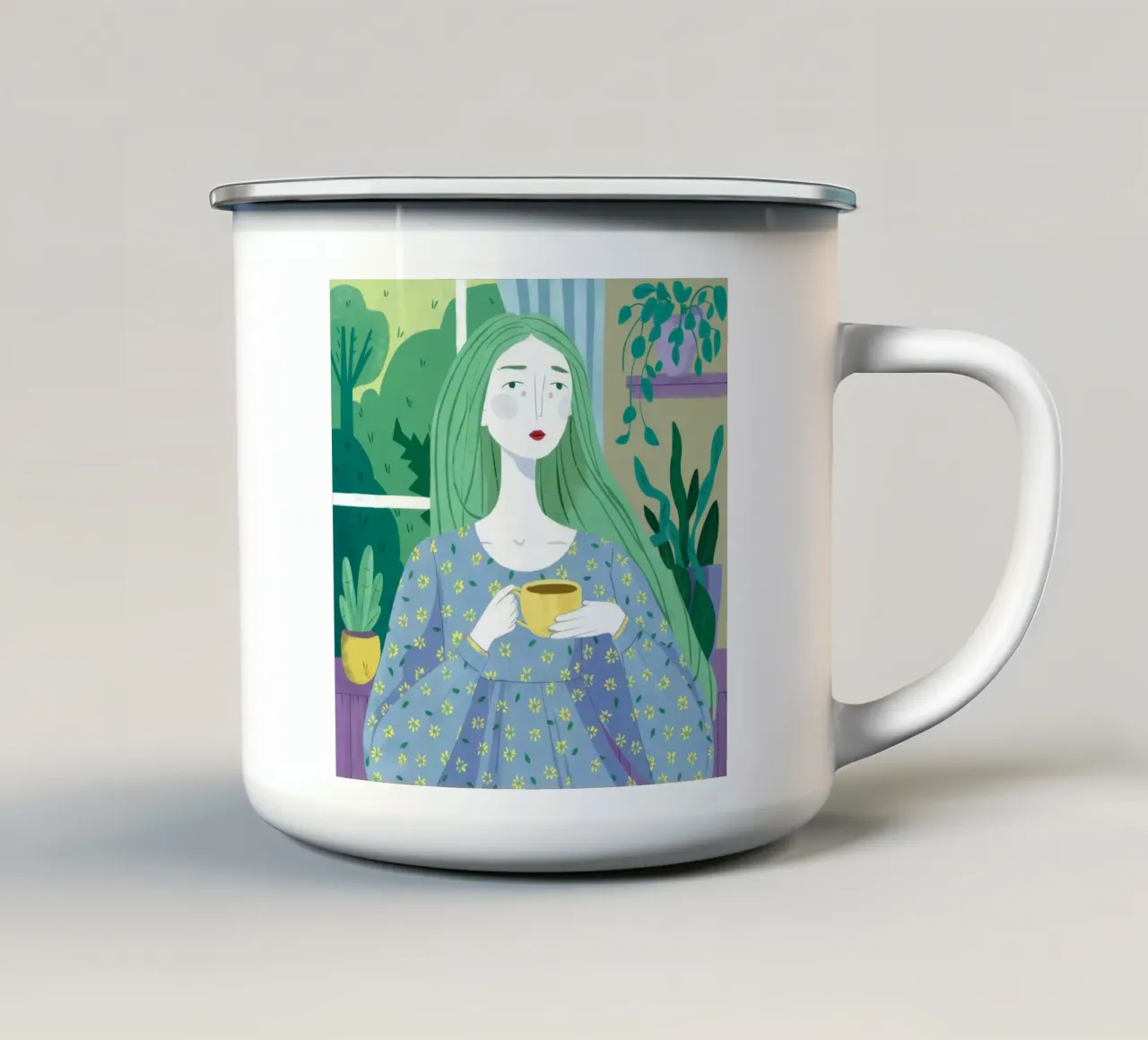 Calma mattutina tazza in smalto da Twilight Muse