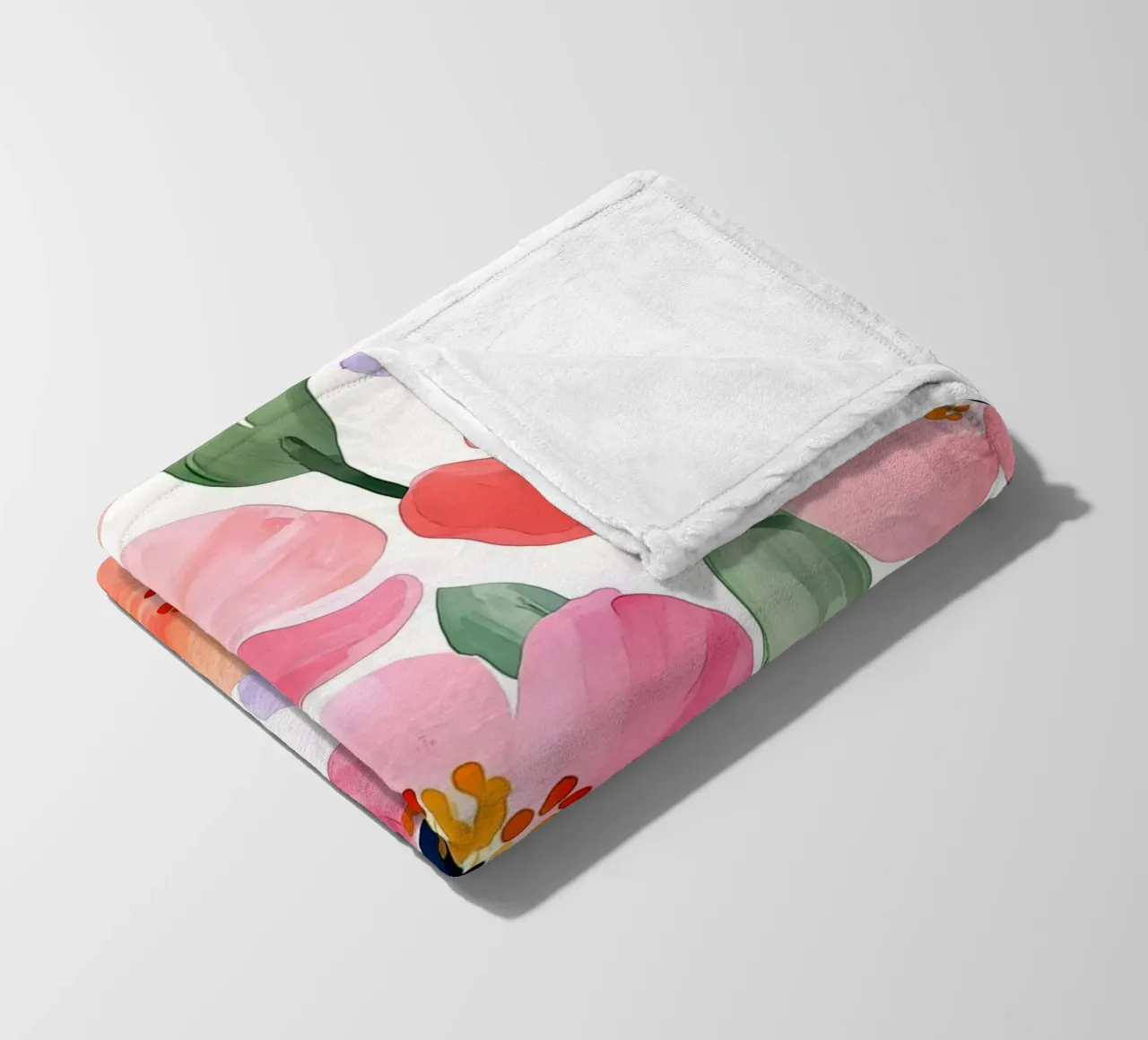 Boho Vintage Klaproos Bloemen Botanisch Abstract Bloemen Kunst fleecedeken van Gentle Echoes Art