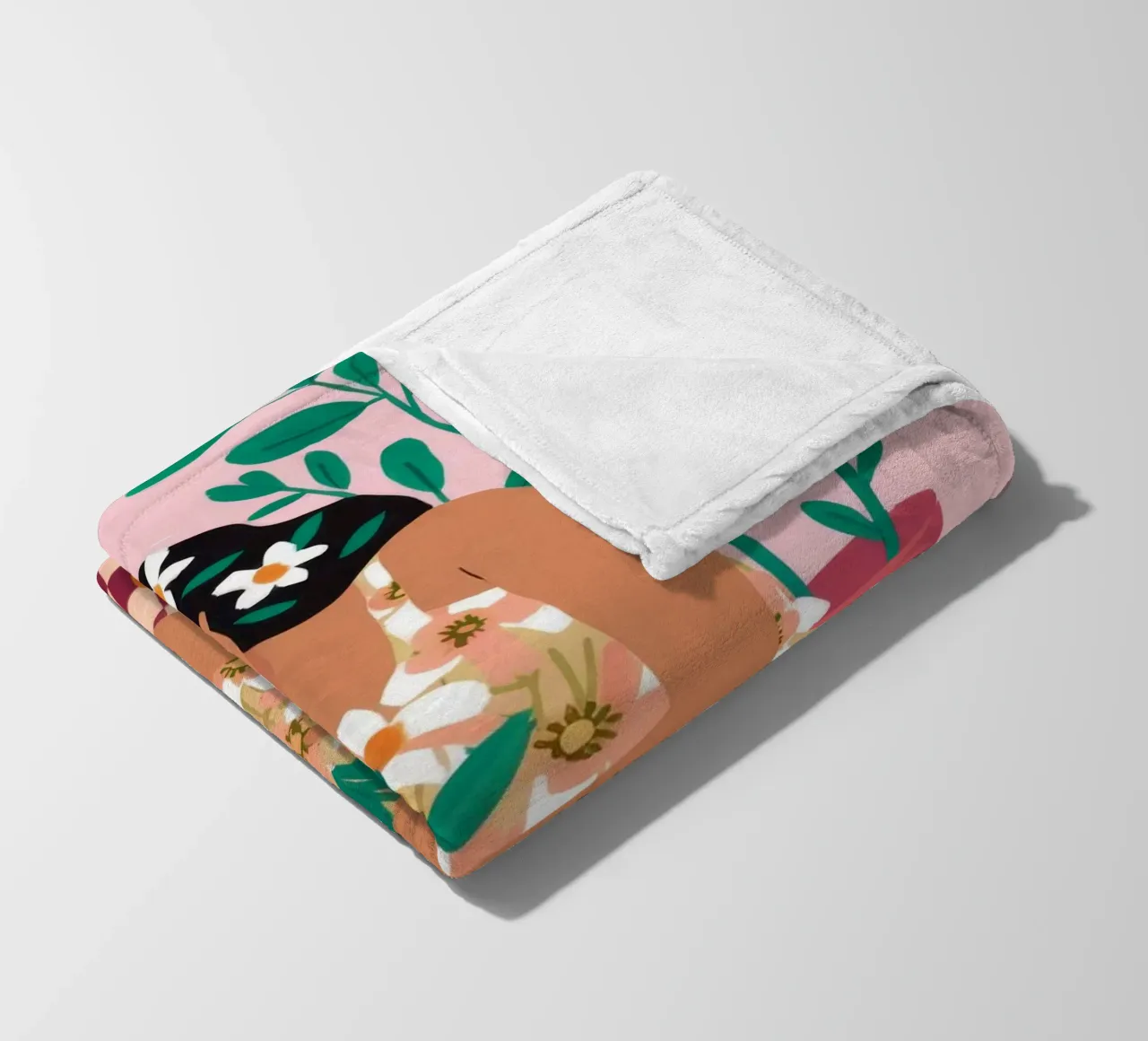 Floral Joy fleece blanket by Twilight Muse
