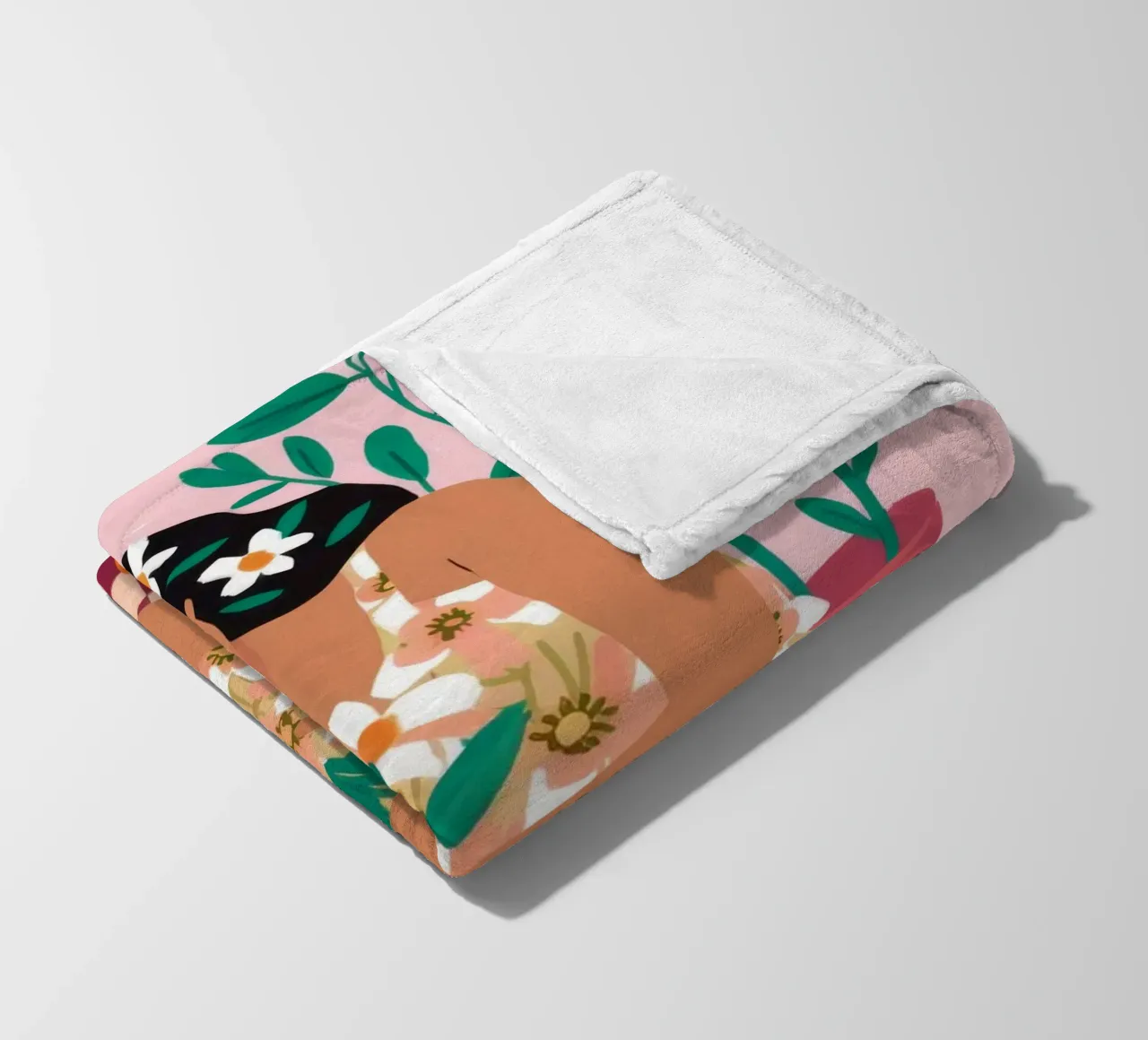 Floral Joy fleece blanket by Twilight Muse