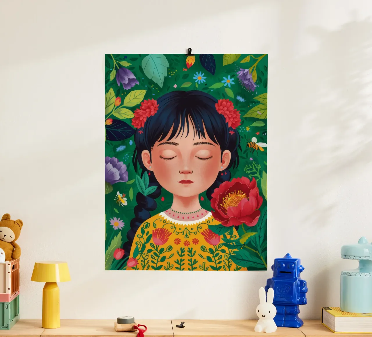 Giardino vibrante poster con telaio in alluminio da Twilight Muse