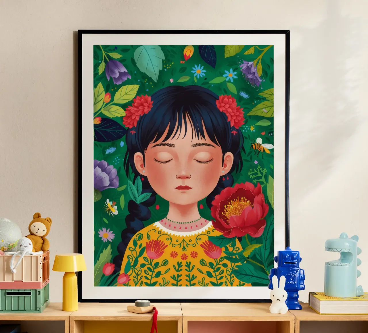 Giardino vibrante poster con telaio in alluminio da Twilight Muse